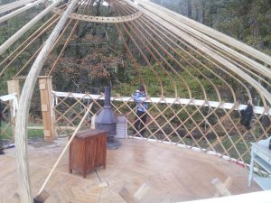 Taking down the yurt